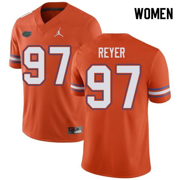 NCAA Florida Gators Theodore Reyer Women's #97 Jordan Brand Orange Stitched Authentic College Football Jersey CNH8764QP